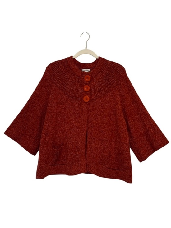 Hannah Sweaters - Hannah Rust Marled Knit Button Front Cardigan Sweater Large